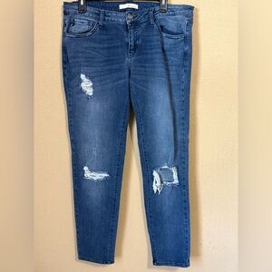 BOUTIQUE KANCAN Distressed Blue Jeans for Women